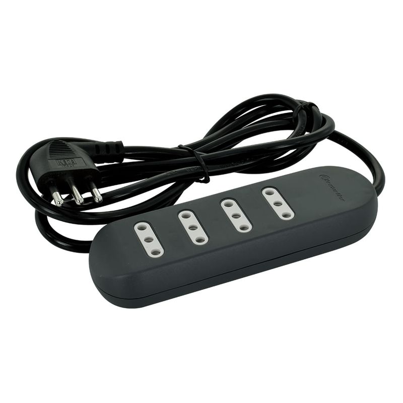 Alargador-4-Tomas-2P-T-10A-250V-3-Mts-Negro-7600201-Lexo