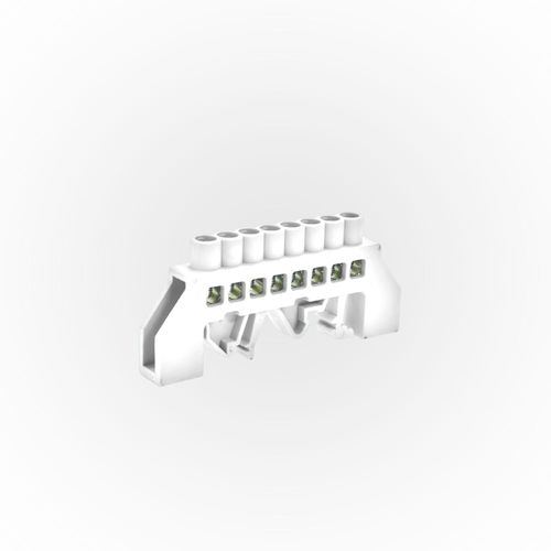Barra Repartidora Riel Din 8 Conexiones Aislada Blanca 3824012 Lexo