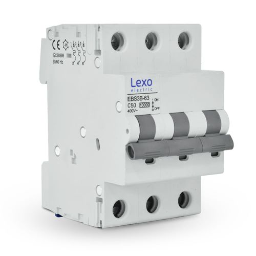 Interruptor Automatico 3P 50A C 10ka Ebs3b-63 5310350 Lexo