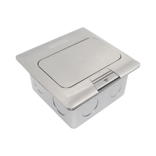 CAJA DE PISO POP-UP 3 MODULOS ACERO CEPILLADO IP44 COWORK CROMPTON