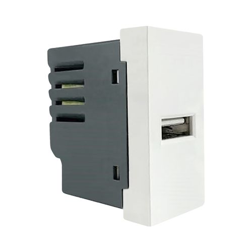 MODULO USB SIMPLE 2,1A 5V BLANCO COWORK CROMPTON