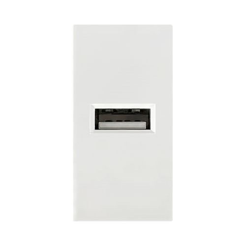 MODULO USB SIMPLE 2,1A 5V BLANCO COWORK CROMPTON