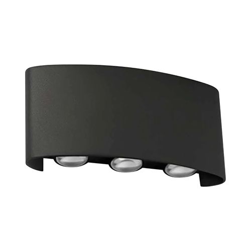 APLIQUE LED CITY 6W 600LM IP54 3000K NEGRO PC TECHNOLAMP