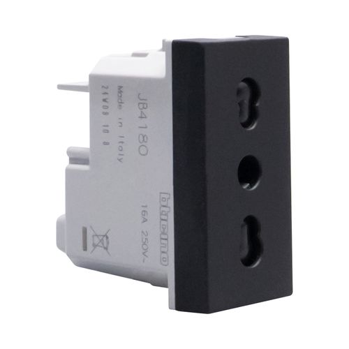MODULO TOMA CORRIENTE 2P+T 10/16A NEGRO JB4180 MATIXGO