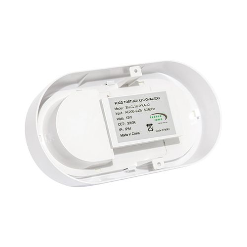 FOCO TORTUGA LED OVALADA 12W 3000K 840LM IP54 TECHNOLAMP