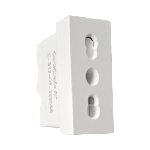 MODULO ENCHUFE 2P+T 10/16A 220VAC BLANCO CROMPTON
