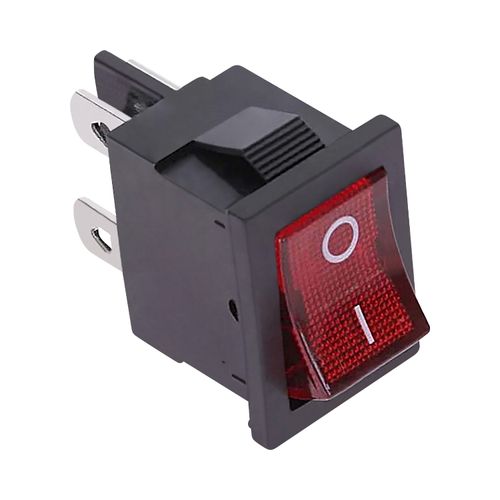 INTERRUPTOR SIMPLE 6A 220V ROJO KCD7-212 CCD