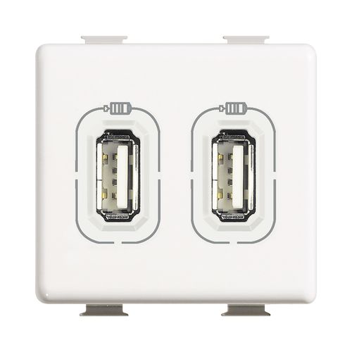 MODULO CARGADOR USB 230VAC 2400mA 2P BLANCO AM5285C2 MATIX
