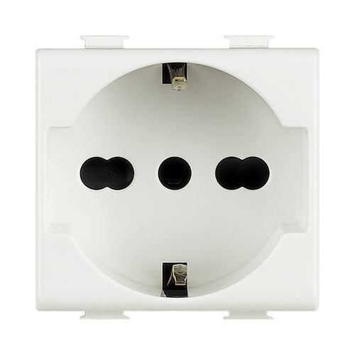 MODULO ENCHUFE SCHUKO 2P+T 10/16A 250V BLANCO MATIX AM5440/16